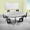 Flash Furniture 47.5" Circle Wave Grey Table Set-12" Stack Chairs XU-GRP-12CH-A48-HCIRC-GY-T-P-GG - alternate 1